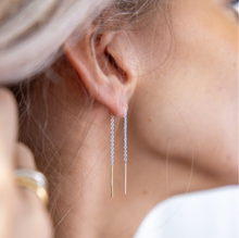Load image into Gallery viewer, Two-Tone Baby Link Earrings