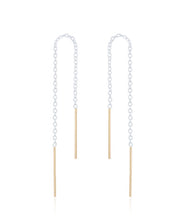 Load image into Gallery viewer, Two-Tone Baby Link Earrings