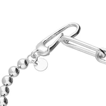 Load image into Gallery viewer, Paperclip and Ball Chain Bracelet