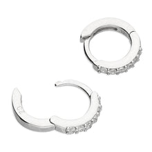 Load image into Gallery viewer, Curve Silver Huggie Earrings
