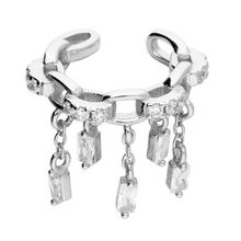 Load image into Gallery viewer, Diamante Silver Ear Cuff
